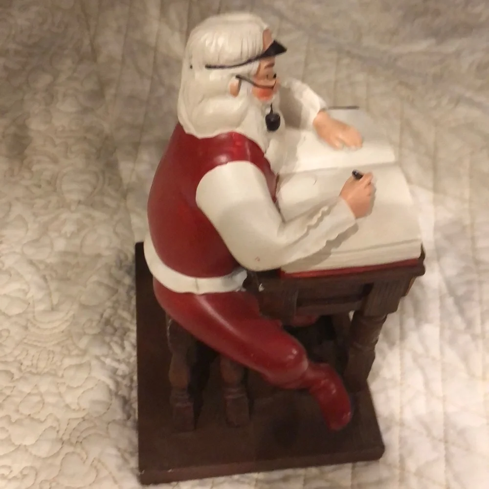 Norman Rockwell Santa’s List Figurine
